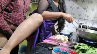 Telugu aunty cheating on husband in the kitchen and fucks