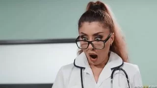 Marina Maya deep throating and fucking with doctor